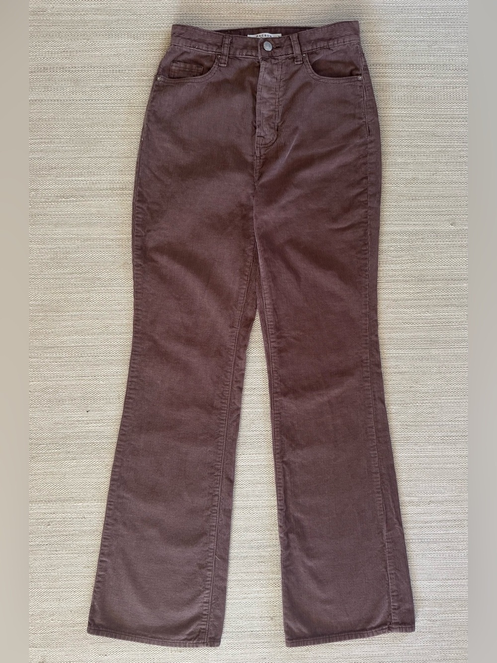 Pacsun brow high rise flare bootcut button fly corduroy pants women’s size 25